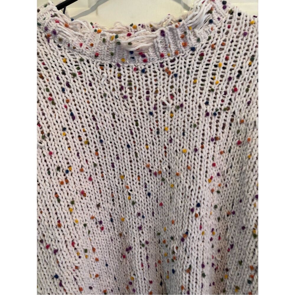 Anthropologie POL Multicolor Speckled Knit Sweater - Casual Cropped Pullover - Picture 3 of 5